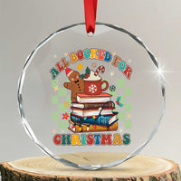 Reading Christmas Crystal Glass Ornament All Booked For Xmas Books and Cocoa Lover TS02