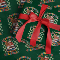Reading Christmas Wrapping Paper Roll All Booked For Xmas Books and Cocoa Lover