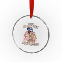 Reading Skeleton Crystal Glass Ornament I Like My Books Spicy And My Coffee Icy Book and Coffee Lovers TS02