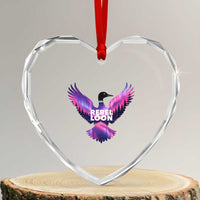 Rebel Loon Aurora Northern Lights Heart Crystal Glass Ornament Minnesota Night Sky Politcal Resistance