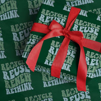 Recycle Reuse Renew Rethink Wrapping Paper Roll Eco Friendly Earth Day