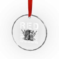Red Friday Crystal Glass Ornament R.E.D Until They All Come Home Support Troops Military Combat Boots TS02