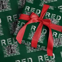 Red Friday Wrapping Paper Roll R.E.D Until They All Come Home Support Troops Military Combat Boots