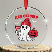Red October Halloween Ghost Crystal Glass Ornament Philadelphia Spooky Pumpkin Baseball Fan TS10