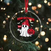 Red October Halloween Ghost Crystal Glass Ornament Philadelphia Spooky Pumpkin Baseball Fan TS10