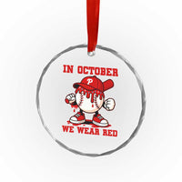 Red October Phillies Crystal Glass Ornament Philadelphia Baseball Drip Boy TS10
