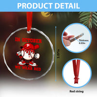 Red October Phillies Crystal Glass Ornament Philadelphia Baseball Drip Boy TS10