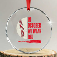 Red October Phillies Crystal Glass Ornament Retro Philadelphia Baseball Fan TS10