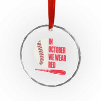 Red October Phillies Crystal Glass Ornament Retro Philadelphia Baseball Fan TS10