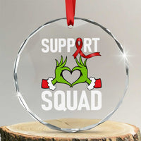 Red Ribbon AIDS Awareness Crystal Glass Ornament Elf Hand Christmas HIV Support TS14