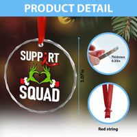 Red Ribbon AIDS Awareness Crystal Glass Ornament Elf Hand Christmas HIV Support TS14