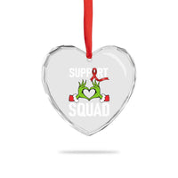 Red Ribbon AIDS Awareness Heart Crystal Glass Ornament Elf Hand Christmas HIV Support - Wonder Print Shop