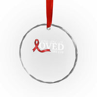 Red Ribbon Christian Crystal Glass Ornament Cross Bible Verse Inspirational Religious Faith TS14
