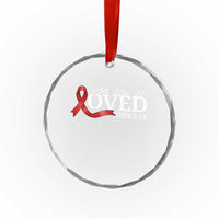 Red Ribbon Christian Crystal Glass Ornament Cross Bible Verse Inspirational Religious Faith - Wonder Print Shop
