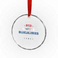 Red White and Blueberries Crystal Glass Ornament Charlie Kirk 1993 2025 Patriotic Memorial TS02