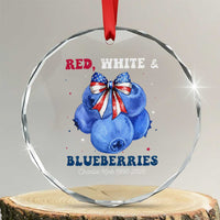 Red White and Blueberries Crystal Glass Ornament Charlie Kirk Tribute 1993 2025 Memorial TS02