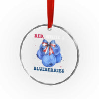 Red White and Blueberries Crystal Glass Ornament Charlie Kirk Tribute 1993 2025 Memorial TS02