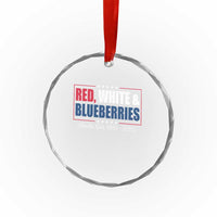 Red White Blueberries Crystal Glass Ornament Charlie Kirk Inspired Patriotic Memorial Freedom TS10