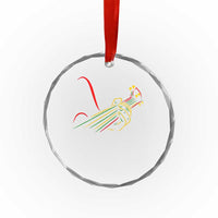 Reggae Guitar Crystal Glass Ornament Rasta Music Gift for Guitar Lovers - Wonder Print Shop