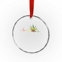 Reggae Weed Crystal Glass Ornament Rasta Marijuana Leaf Heartbeat Weed Lovers 420 TS10