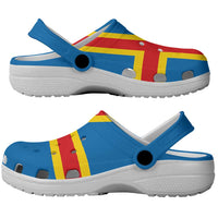 Region of Aland Clogs Shoes Flag Color Inspiration - Wonder Print Shop