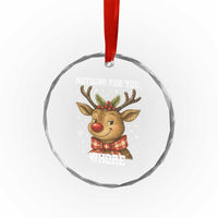 Reindeer Christmas Meme Crystal Glass Ornament Nothing For You Whore TS14