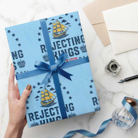 Rejecting Kings Since 1776 Wrapping Paper Roll Vintage Patriotic Ship No King In America - Wonder Print Shop