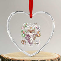Religious Christian Easter Holy Week Christ Jesus Heart Crystal Glass Ornament - Wonder Print Shop
