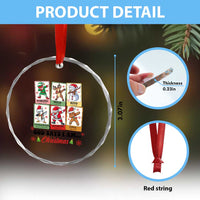 Religious Xmas Crystal Glass Ornament God Says I Am Christian Bible TS10