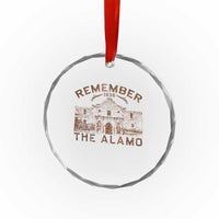 Remember The Alamo Crystal Glass Ornament Texas Souvenir History San Antonio Pride TS10