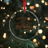 Remember The Alamo Crystal Glass Ornament Texas Souvenir History San Antonio Pride TS10