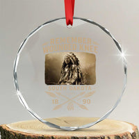 Remember Wounded Knee Crystal Glass Ornament Spotted Elk Lakota Sioux Native American History TS10