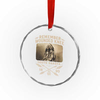 Remember Wounded Knee Crystal Glass Ornament Spotted Elk Lakota Sioux Native American History TS10