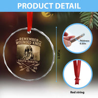 Remember Wounded Knee Crystal Glass Ornament Spotted Elk Lakota Sioux Native American History TS10