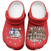 Remembering Tuskegee Airmen Clogs Shoes Heroes of the 332nd Squadron Red Art - Wonder Print Shop