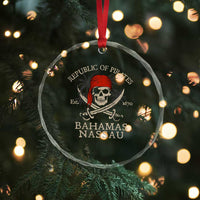 Republic Of Pirates Nassau Bahamas Crystal Glass Ornament Vintage Caribbean Summer Vacation TS10