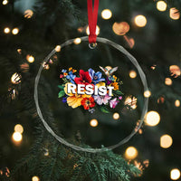 Resist Floral Crystal Glass Ornament Retro Botanical Graphic - Wonder Print Shop