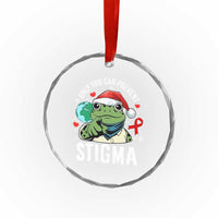 Resist Frog AIDS Awareness Christmas Crystal Glass Ornament Only You Can Prevent Stigma TS14