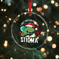 Resist Frog AIDS Awareness Christmas Crystal Glass Ornament Only You Can Prevent Stigma TS14