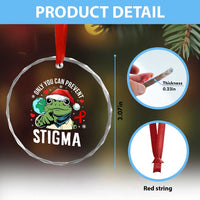 Resist Frog AIDS Awareness Christmas Crystal Glass Ornament Only You Can Prevent Stigma TS14