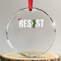 Resist Frog Christmas Crystal Glass Ornament Funny Portland Protest ICE Activist Meme 2025 TS14