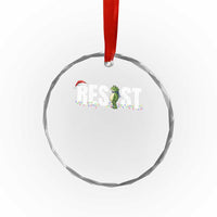 Resist Frog Christmas Crystal Glass Ornament Funny Portland Protest ICE Activist Meme 2025 TS14