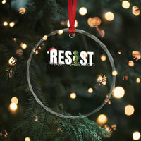 Resist Frog Christmas Crystal Glass Ornament Funny Portland Protest ICE Activist Meme 2025 TS14