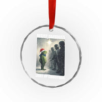 Resist Frog Christmas Crystal Glass Ornament Funny Portland Protest ICE Activist Meme - Wonder Print Shop