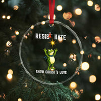 Resist Frog Crystal Glass Ornament Christian HIV Awareness Red Ribbon TS14