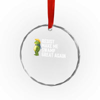 Resist Frog Crystal Glass Ornament Funny Polittical 2025 Meme TS14