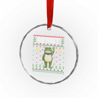 Resist Frog Crystal Glass Ornament Funny Portland Protest ICE Activist Meme 2025 TS14