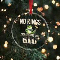 Resist Frog Crystal Glass Ornament No Kings Funny Portland Protest ICE Activist Meme TS14