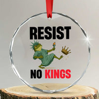 Resist Frog Crystal Glass Ornament No Kings In America Political 2025 TS14