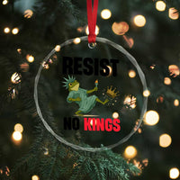 Resist Frog Crystal Glass Ornament No Kings In America Political 2025 TS14